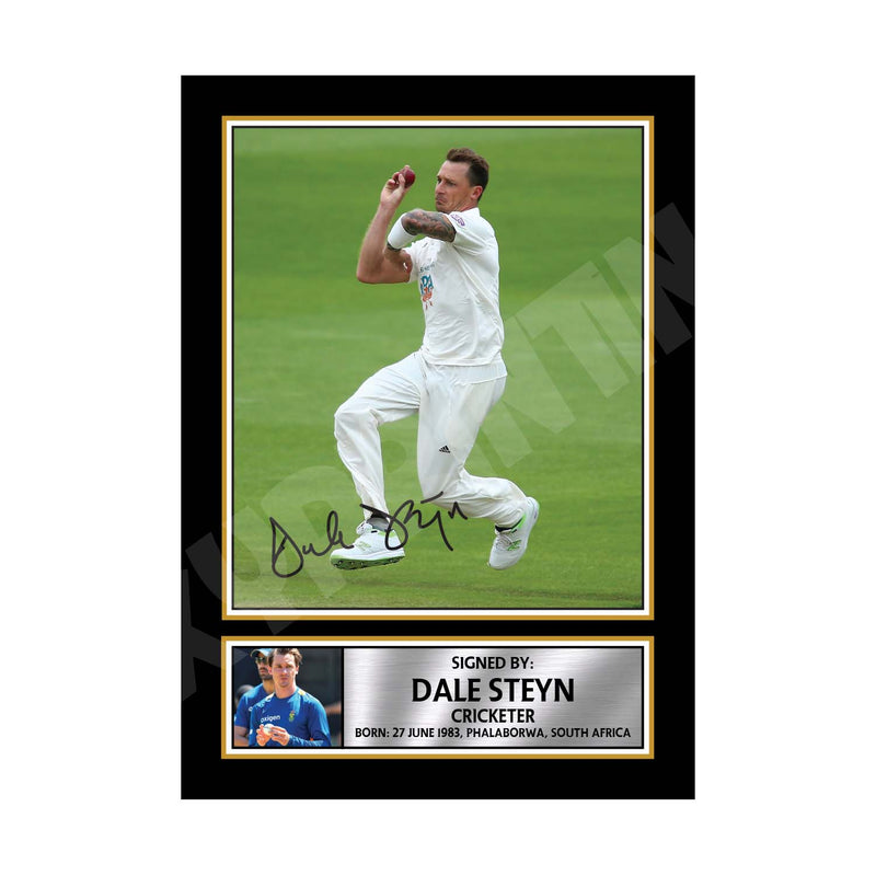 DALE STEYN Limited Edition Cricketer Signed Print - Cricket Player