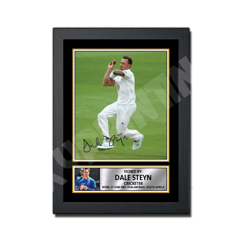 DALE STEYN Limited Edition Cricketer Signed Print - Cricket Player