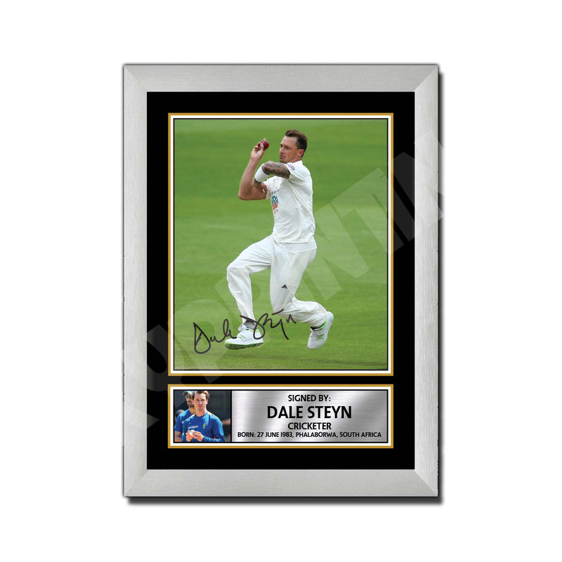 DALE STEYN Limited Edition Cricketer Signed Print - Cricket Player