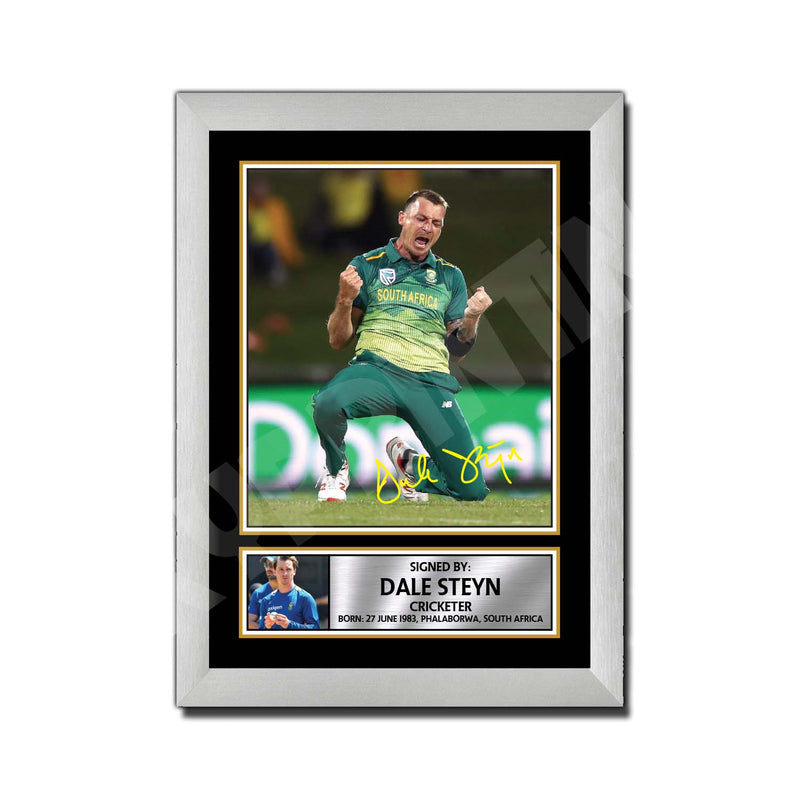 DALE STEYN 2 Limited Edition Cricketer Signed Print - Cricket Player