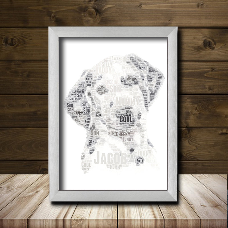 Personalised Dalmatian 1 Word Art Poster Print