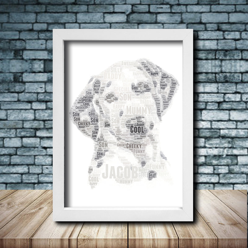 Personalised Dalmatian 1 Word Art Poster Print