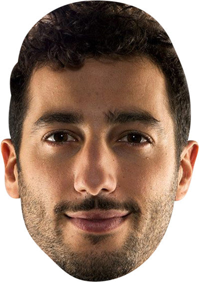 Daniel Ricciardo Face Mask – Fancy Dress Cardboard Costume Mask
