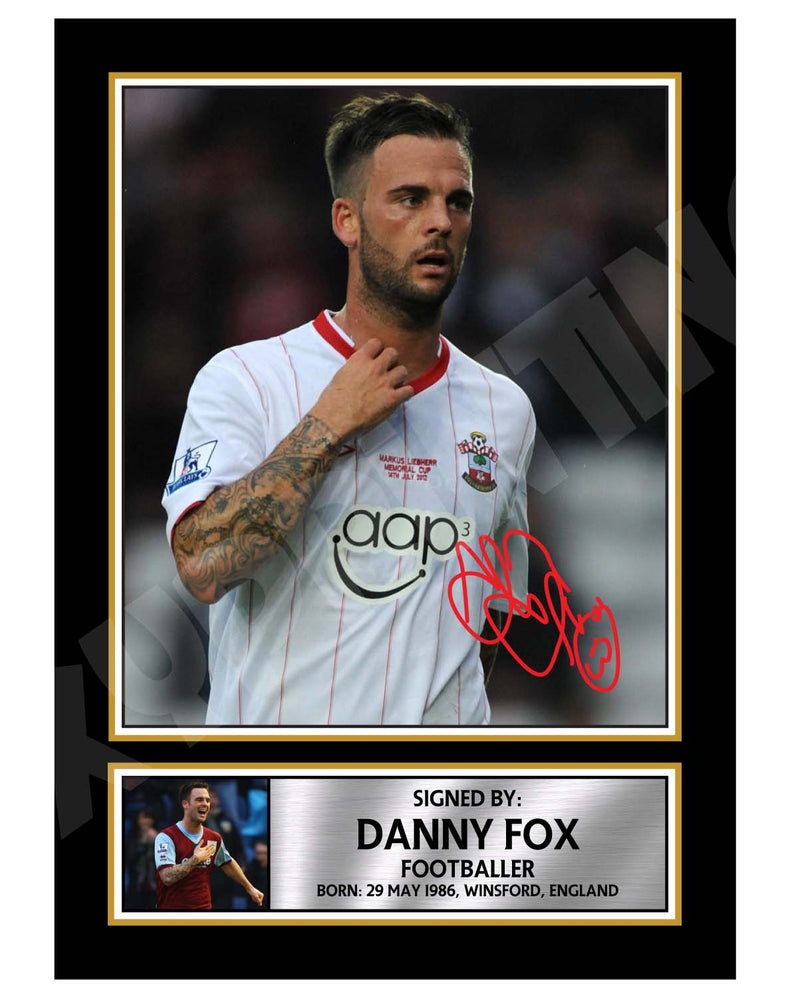 DANNY FOX Limited Edition Football Player Signed Print - Football