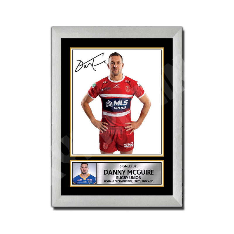 DANNY MCGUIRE 1 Limited Edition Rugby Player Signed Print - Rugby