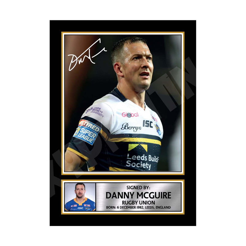 DANNY MCGUIRE 2 Limited Edition Rugby Player Signed Print - Rugby