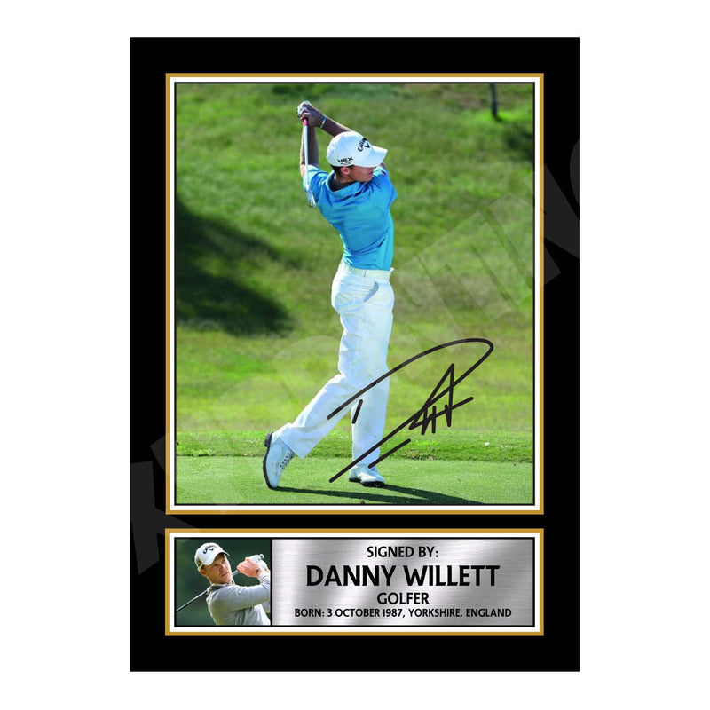 DANNY WILLETT 2 Limited Edition Golfer Signed Print - Golf