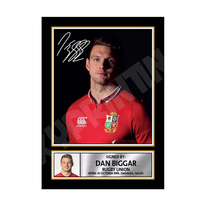 DAN BIGGAR 2 Limited Edition Rugby Player Signed Print - Rugby