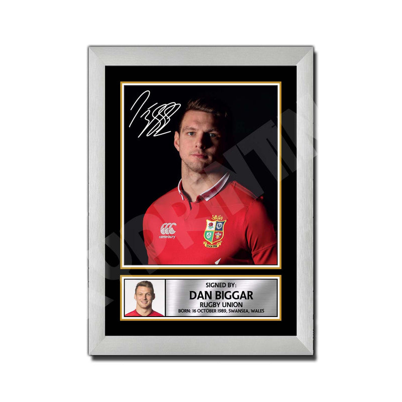 DAN BIGGAR 2 Limited Edition Rugby Player Signed Print - Rugby