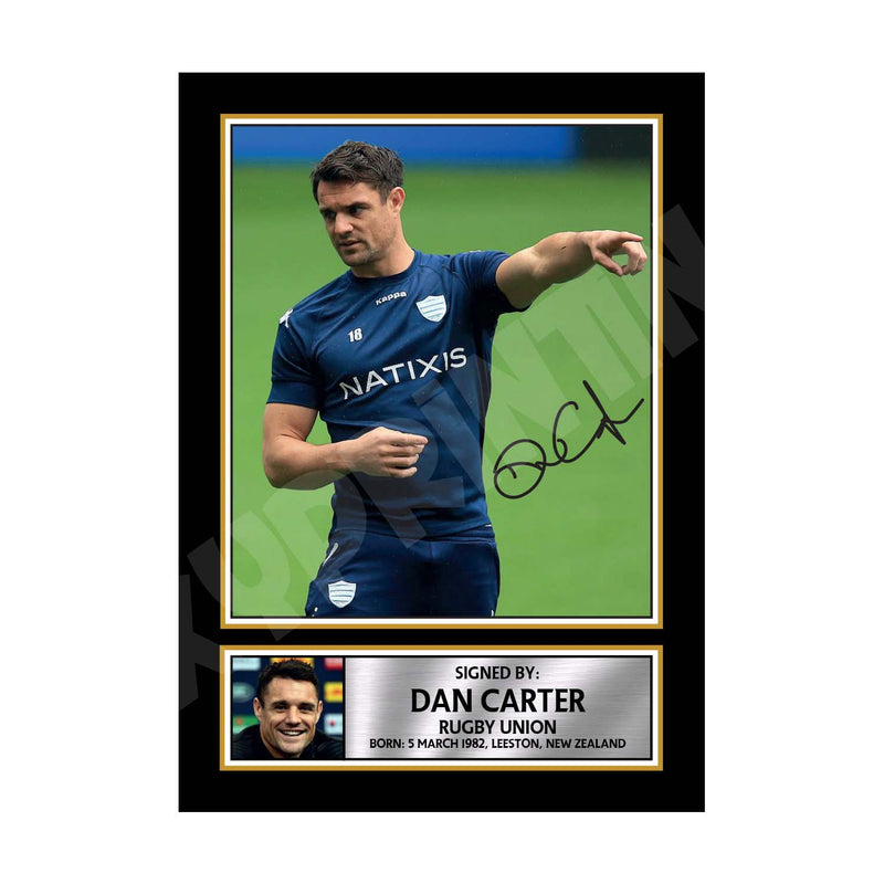 DAN CARTER 1 Limited Edition Rugby Player Signed Print - Rugby