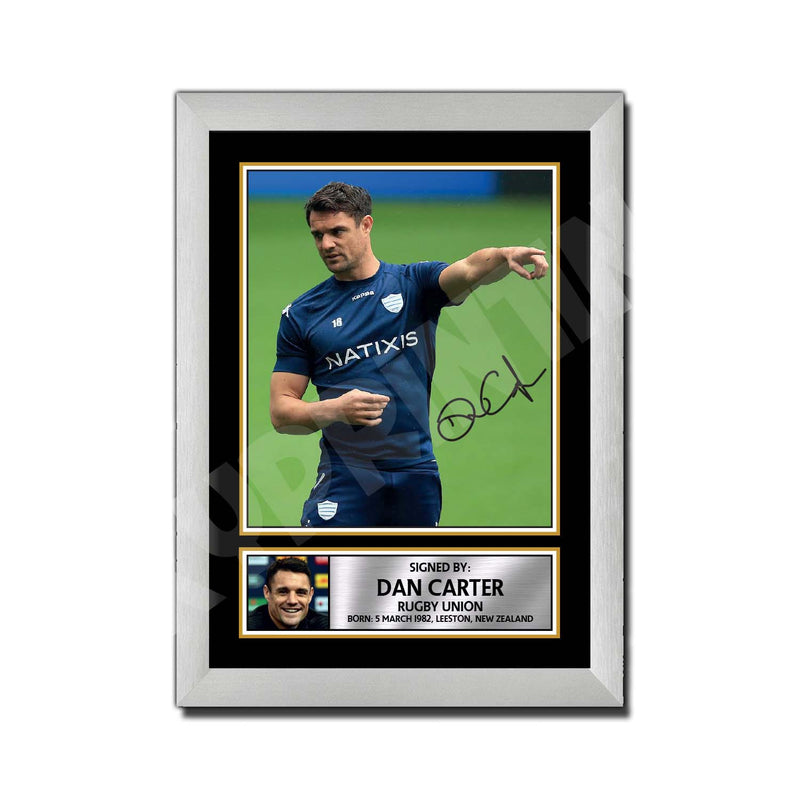 DAN CARTER 1 Limited Edition Rugby Player Signed Print - Rugby