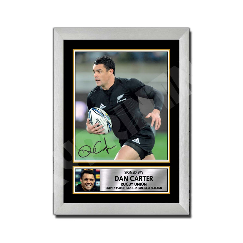 DAN CARTER 2 Limited Edition Rugby Player Signed Print - Rugby