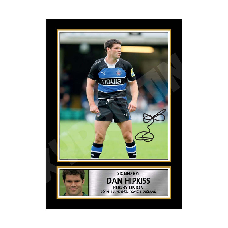 DAN HIPKISS 1 Limited Edition Rugby Player Signed Print - Rugby