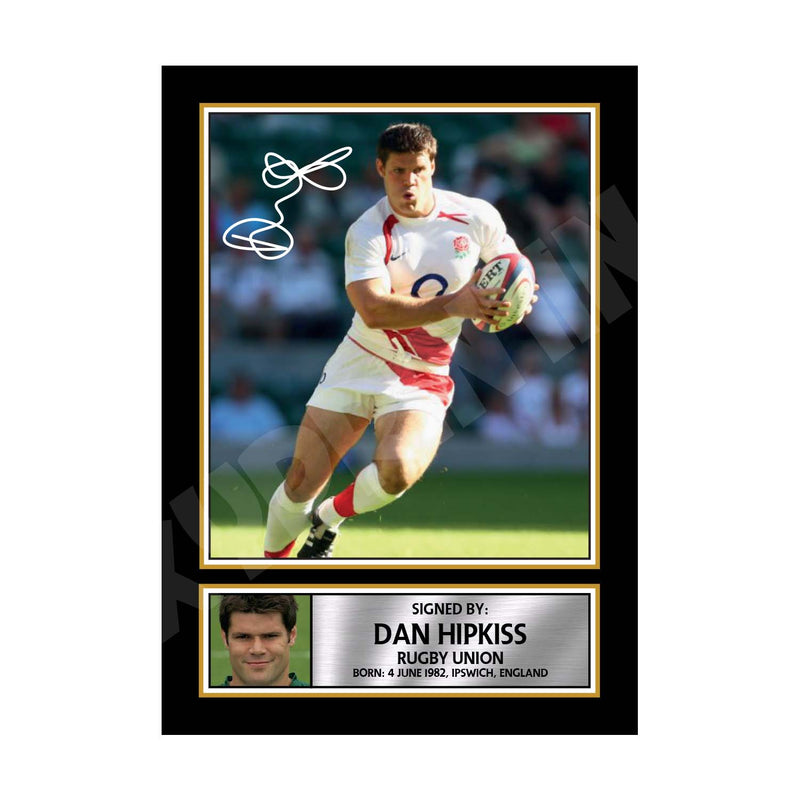DAN HIPKISS 2 Limited Edition Rugby Player Signed Print - Rugby