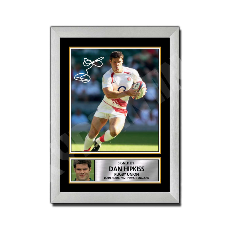 DAN HIPKISS 2 Limited Edition Rugby Player Signed Print - Rugby