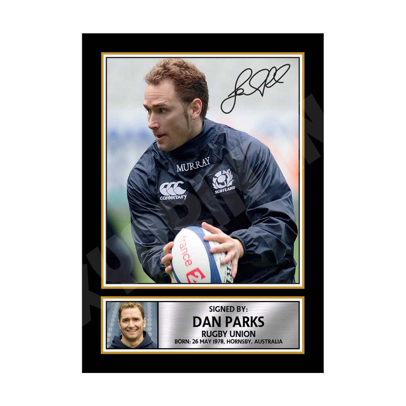 DAN PARKS 1 Limited Edition Rugby Player Signed Print - Rugby