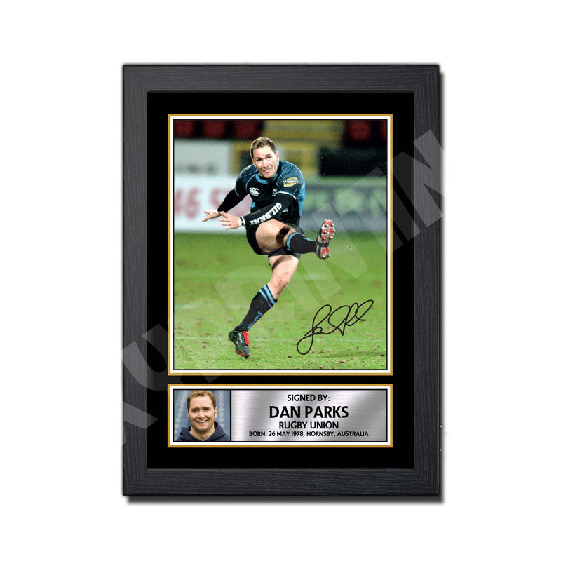 DAN PARKS 2 Limited Edition Rugby Player Signed Print - Rugby