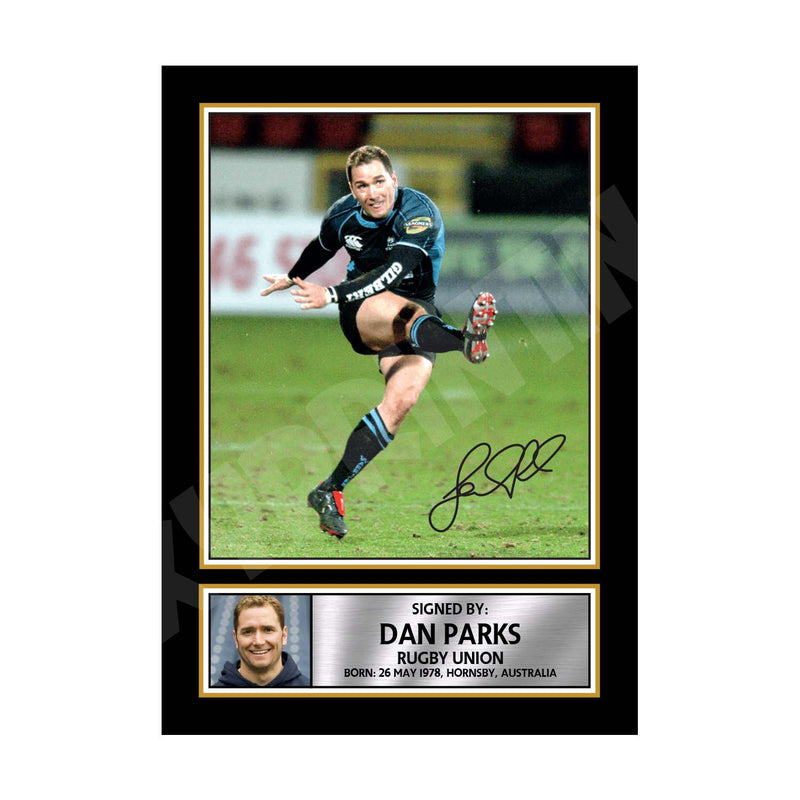 DAN PARKS 2 Limited Edition Rugby Player Signed Print - Rugby