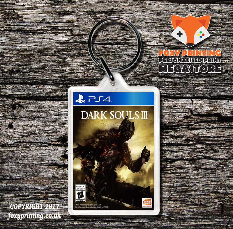 DARK SOUL PS4 Game Inspired Retro Gaming Keyring