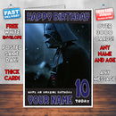 DARTH VADER BM2 THEME INSPIRED Style PERSONALISED Kids Adult FUNNY Birthday Card
