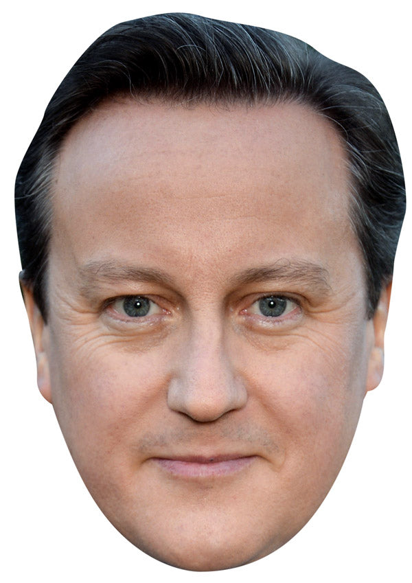 DAVID CAMERON JB - TV Star Fancy Dress Cardboard Celebrity Party Face Mask