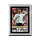 DAVID BENTLEY 2 Limited Edition Football Player Signed Print - Football