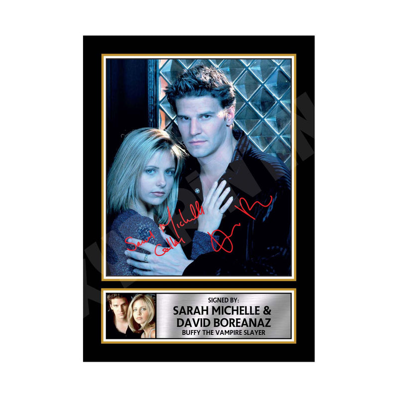 DAVID BOREANAZ _ SARAH MICHELLE GELLAR BUFFY 2 Limited Edition Tv Show Signed Print