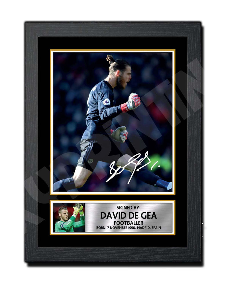 DAVID DE GEA (1) Limited Edition Football Player Signed Print - Football