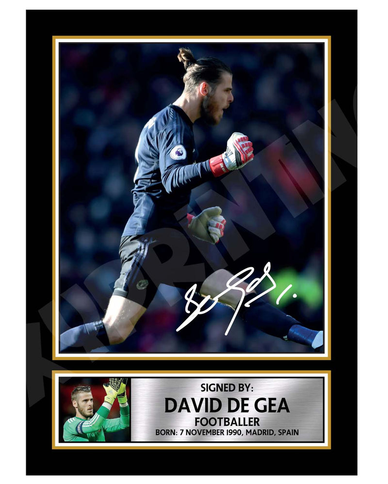 DAVID DE GEA (1) Limited Edition Football Player Signed Print - Football
