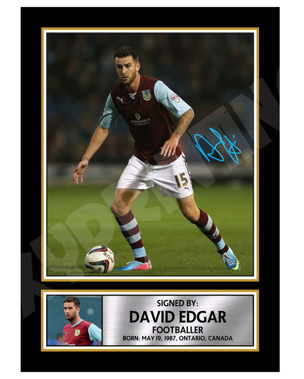 DAVID EDGAR Football Player Printed Signature Print