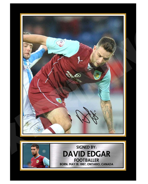 DAVID EDGAR 2 Football Player Printed Signature Print