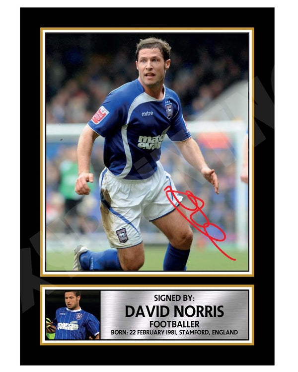 DAVID NORRIS Football Player Printed Signature Print