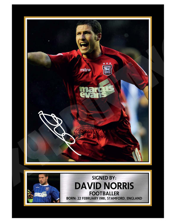 DAVID NORRIS 2 Football Player Printed Signature Print