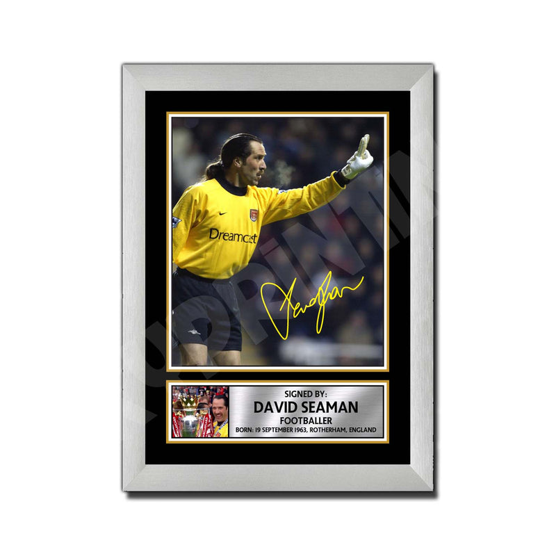 DAVID SEAMAN Limited Edition Football Player Signed Print - Football