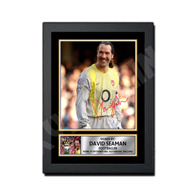 DAVID SEAMAN 2 Limited Edition Football Player Signed Print - Football