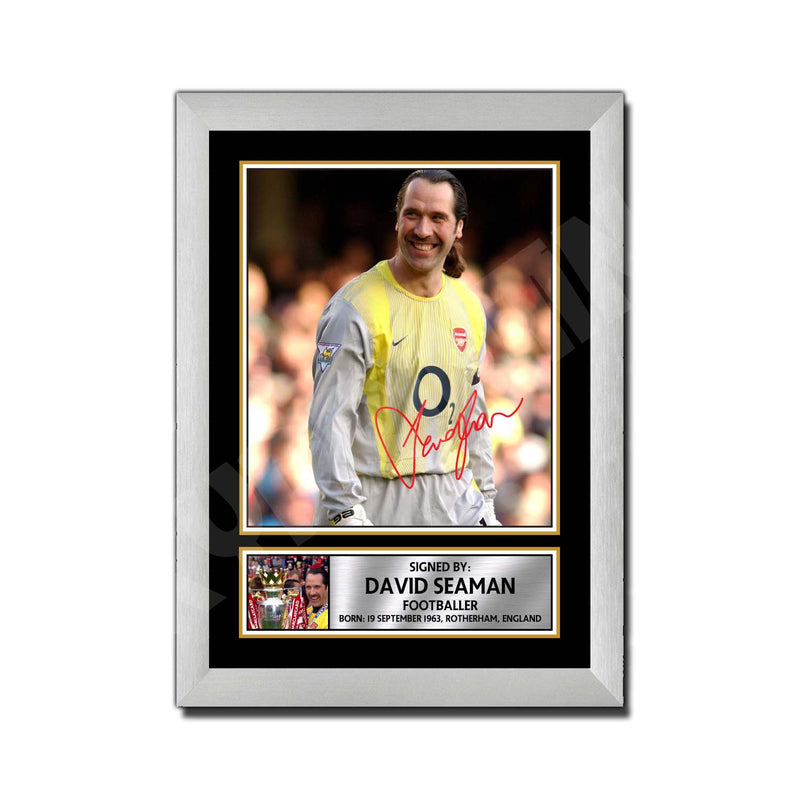 DAVID SEAMAN 2 Limited Edition Football Player Signed Print - Football