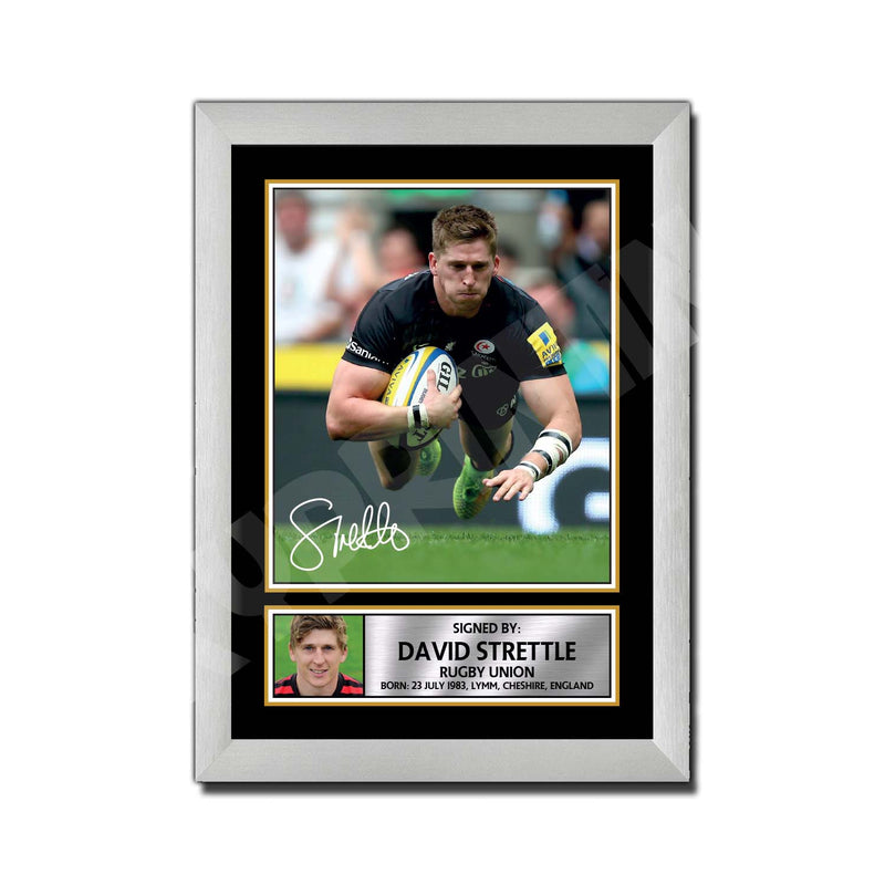 DAVID STRETTLE 1 Limited Edition Rugby Player Signed Print - Rugby