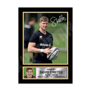 DAVID STRETTLE 2 Limited Edition Rugby Player Signed Print - Rugby