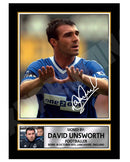 DAVID UNSWORTH Limited Edition Football Player Signed Print - Football