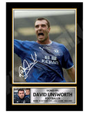 DAVID UNSWORTH 2 Limited Edition Football Player Signed Print - Football