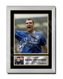 DAVID UNSWORTH 2 Limited Edition Football Player Signed Print - Football