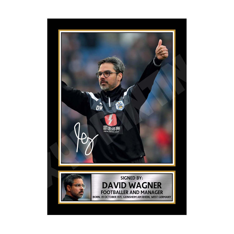 DAVID WAGNER 2 Limited Edition Football Player Signed Print - Football
