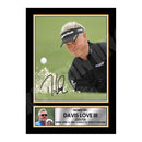 DAVIS LOVE III Limited Edition Golfer Signed Print - Golf