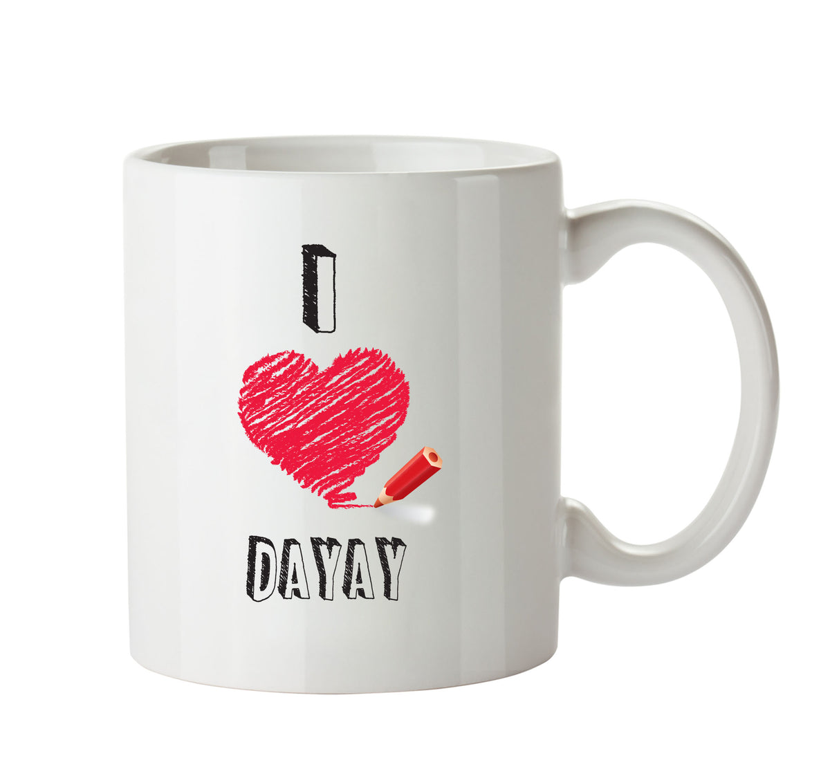 I Love DAYAY Celebrity Mug – printed mug product image 1