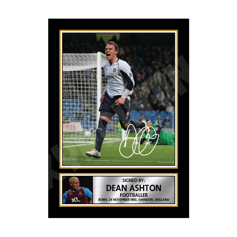 DEAN ASHTON (1) Limited Edition Football Player Signed Print - Football