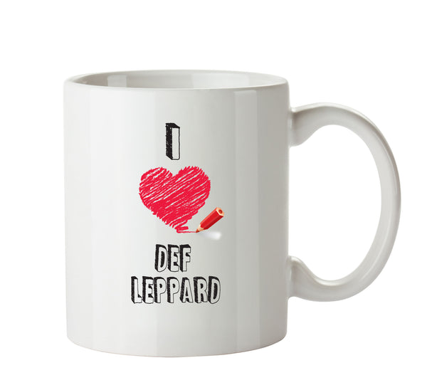I Love DEF LEPPARD Celebrity Mug – printed mug product image 1