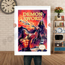 DEMON SWORD Retro GAME INSPIRED THEME Nintendo NES Gaming A4 A3 A2 Or A1 Poster Art 109