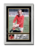 DENIS LAW 2 Limited Edition Football Player Signed Print - Football
