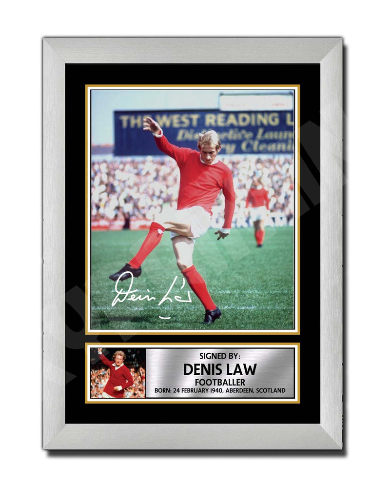 DENIS LAW (1) Limited Edition Football Player Signed Print - Football