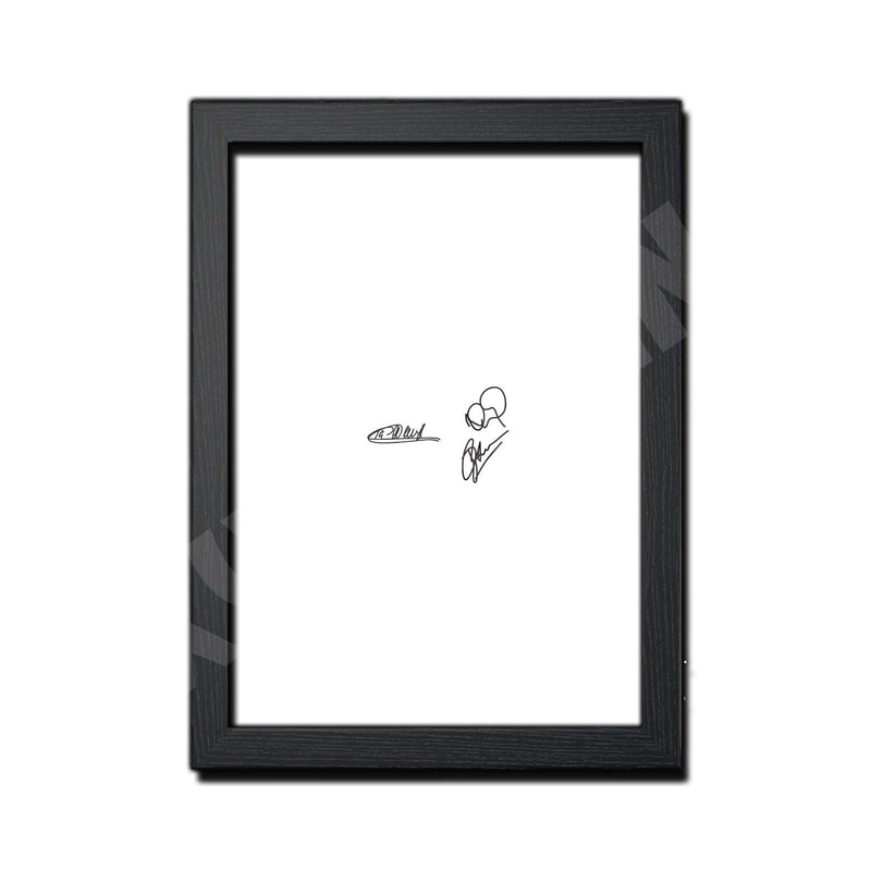 DENNIS BERGKAMP THIERRY HENRY IAN WRIGHT Limited Edition Football Player Signed Print - Football